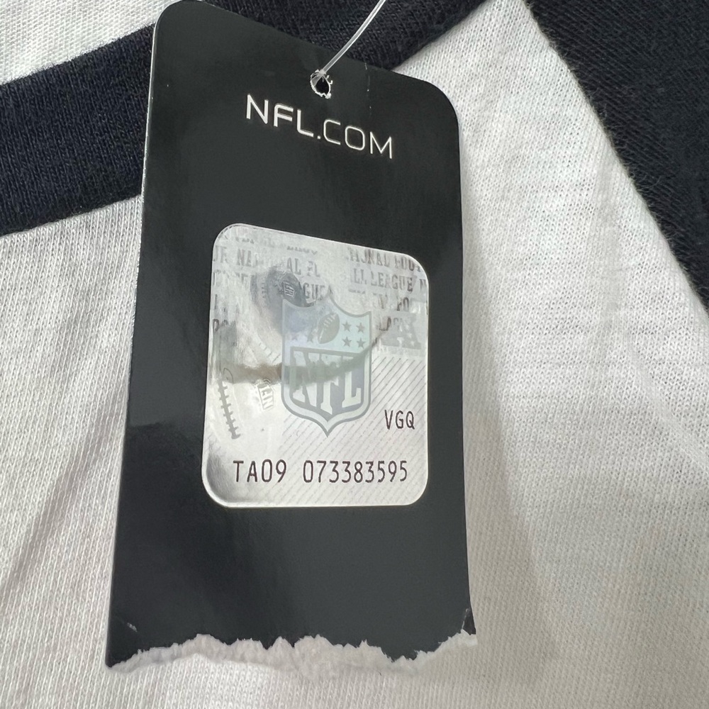 Carolina Panthers Black and White Raglan Shirt - Picture 6 of 7